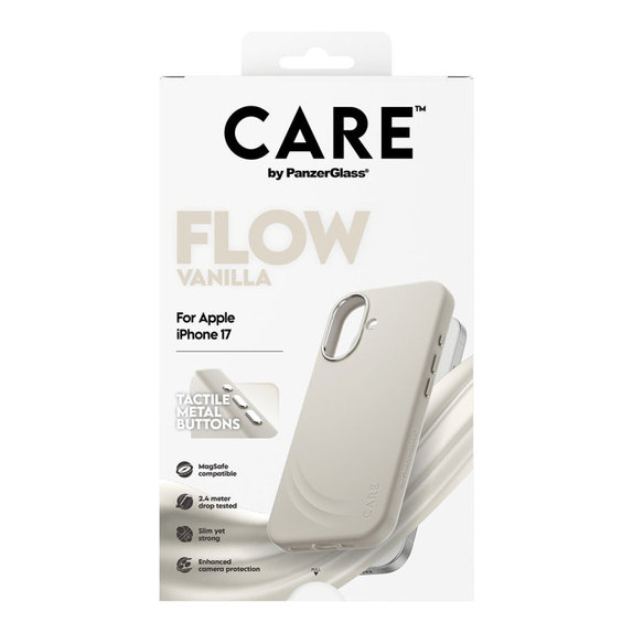 Husă FLOW cu MagSafe pentru iPhone 17, Vanilla, CARE