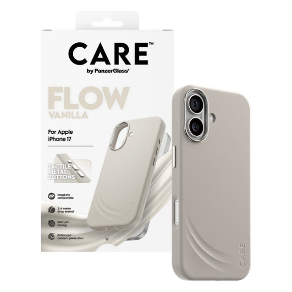 Husă FLOW cu MagSafe pentru iPhone 17, Vanilla, CARE