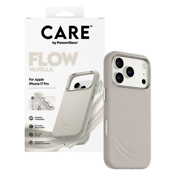 Husă FLOW cu MagSafe pentru iPhone 17 Pro, Vanilla, CARE