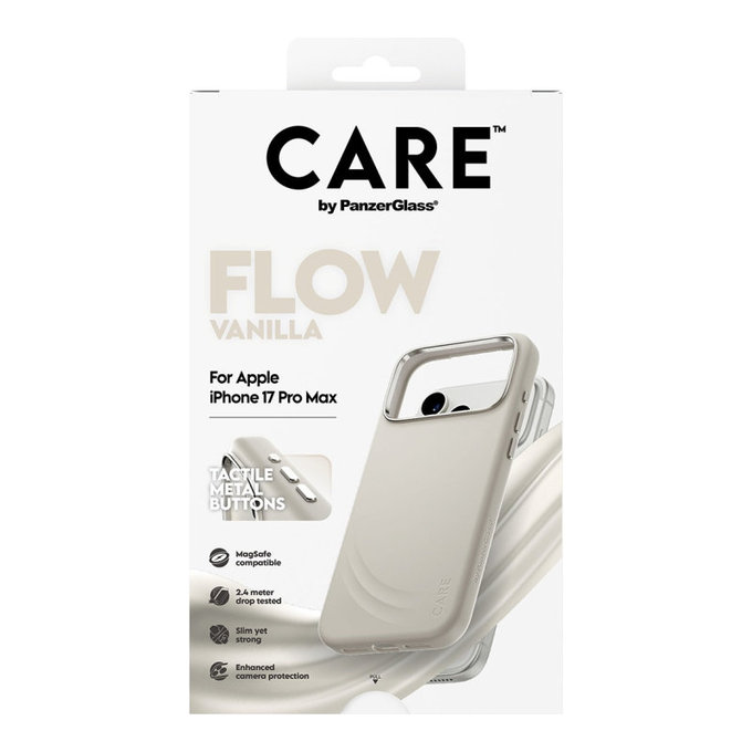 Husă FLOW cu MagSafe pentru iPhone 17 Pro Max, Vanilla, CARE