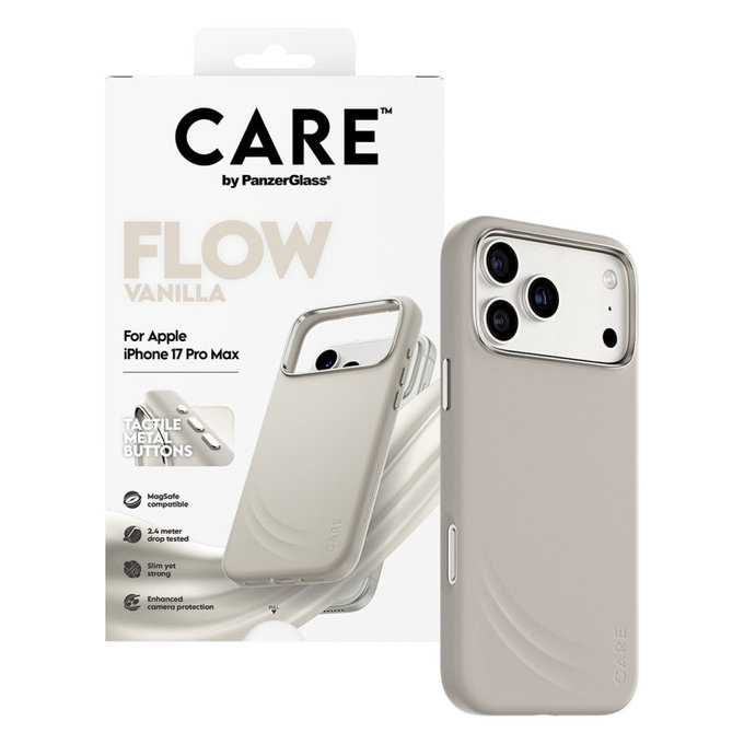 Husă FLOW cu MagSafe pentru iPhone 17 Pro Max, Vanilla, CARE