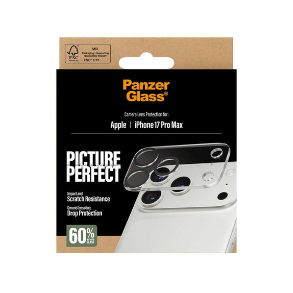 Protecție lentilă PicturePerfect pentru iPhone 17 Pro Max, transparent, PanzerGlass