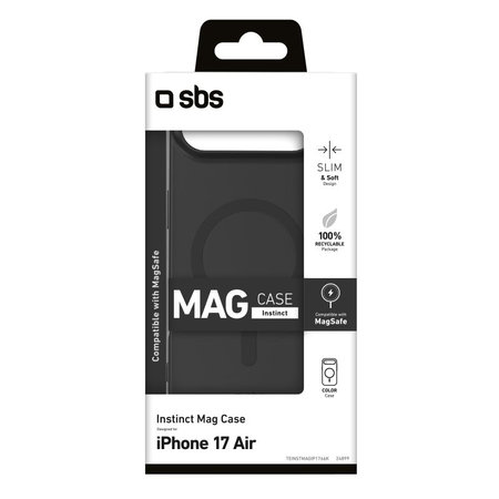SBS - Husă Instinct Mag compatibilă cu MagSafe pentru iPhone 17 Air, negru