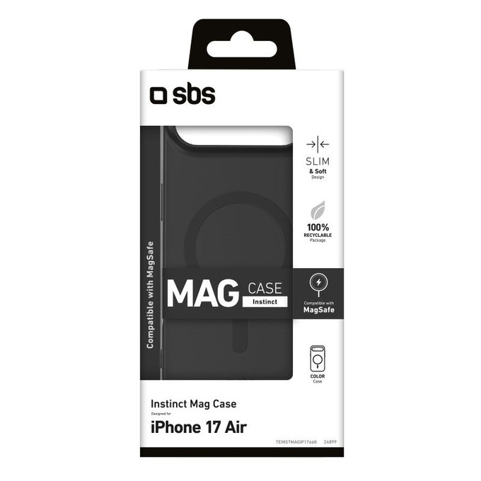 SBS - Husă Instinct Mag compatibilă cu MagSafe pentru iPhone 17 Air, negru