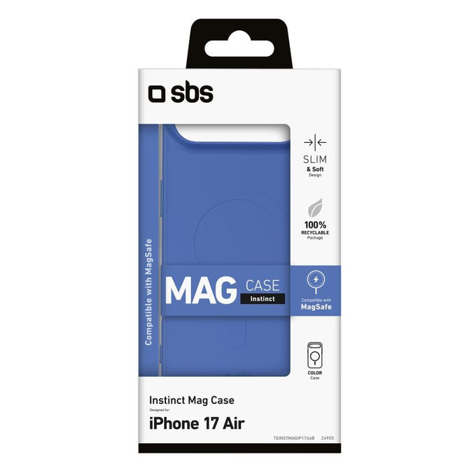 SBS - Husă Instinct Mag compatibilă cu MagSafe pentru iPhone 17 Air, albastru