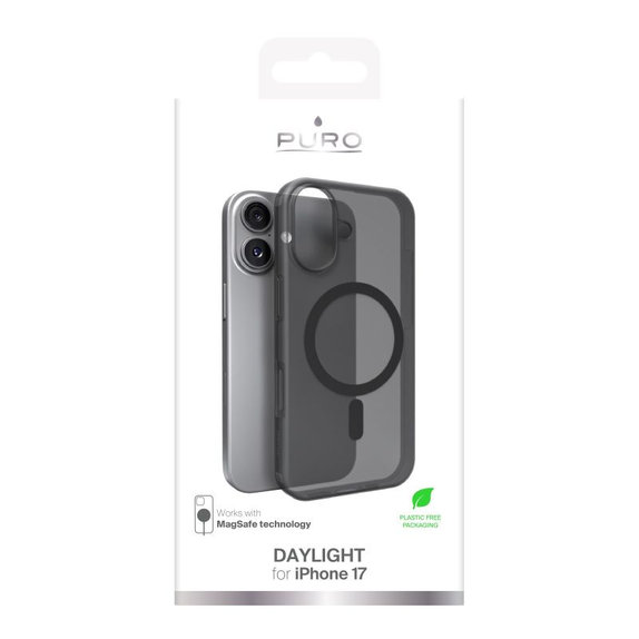 PURO - Husă DAYLIGHT cu MagSafe pentru iPhone 17, negru