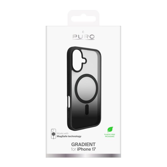 PURO - Husă Gradient cu MagSafe pentru iPhone 17, negru