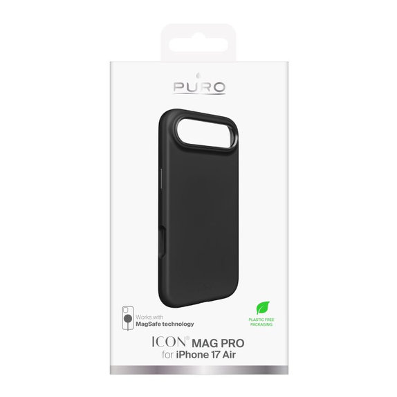 PURO - Husă ICON MAG PRO cu MagSafe pentru iPhone 17 Air, negru