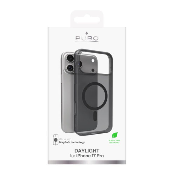 PURO - Husă DAYLIGHT cu MagSafe pentru iPhone 17 Pro, negru