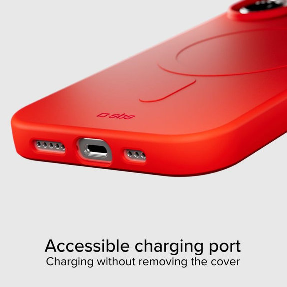 SBS - Husă Instinct Mag compatibilă cu MagSafe pentru iPhone 17, roșu