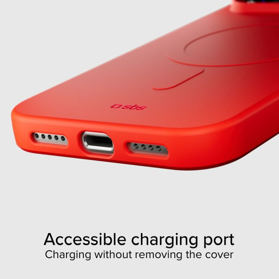SBS - Husă Instinct Mag compatibilă cu MagSafe pentru iPhone 17 Pro, roșu