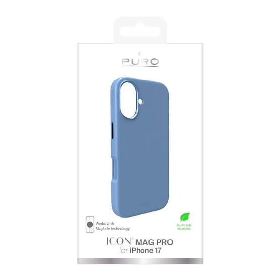 PURO - Husă ICON MAG PRO cu MagSafe pentru iPhone 17, albastru