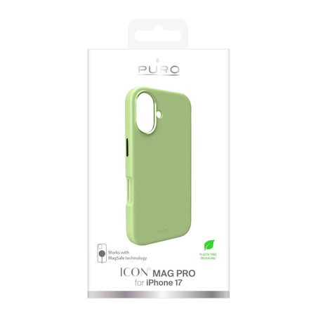 PURO - Husă ICON MAG PRO cu MagSafe pentru iPhone 17, verde