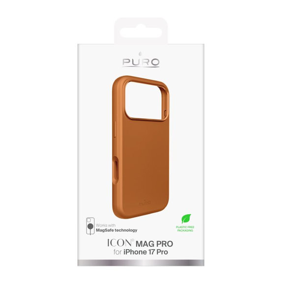 PURO - Husă ICON MAG PRO cu MagSafe pentru iPhone 17 Pro, portocaliu