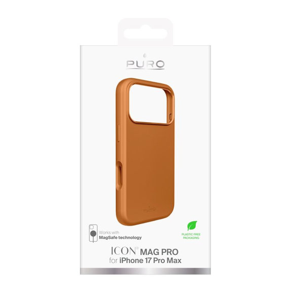 PURO - Husă ICON MAG PRO cu MagSafe pentru iPhone 17 Pro Max, portocaliu