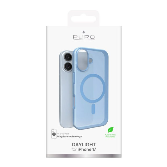 PURO - Husă DAYLIGHT cu MagSafe pentru iPhone 17, albastru