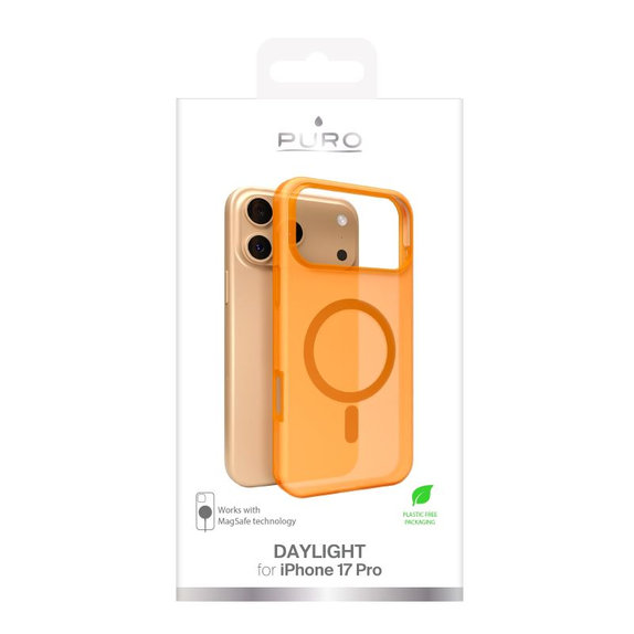 PURO - Husă DAYLIGHT cu MagSafe pentru iPhone 17 Pro, portocaliu