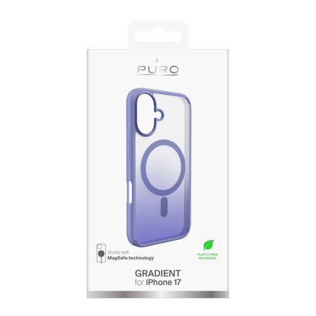 PURO - Husă Gradient cu MagSafe pentru iPhone 17, roz
