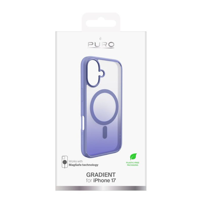 PURO - Husă Gradient cu MagSafe pentru iPhone 17, roz