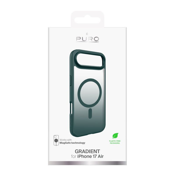 PURO - Husă Gradient cu MagSafe pentru iPhone 17 Air, Petroleum Green