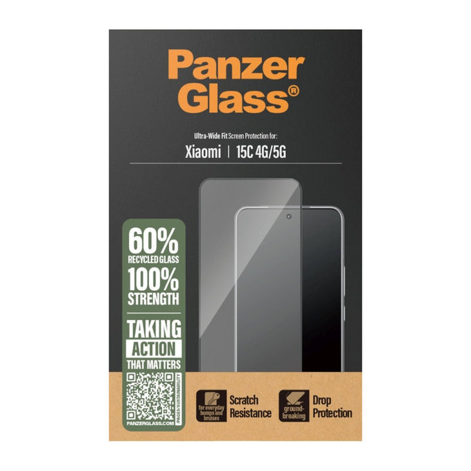 Sticlă securizată UWF pentru Xiaomi 15C/15C 5G, Negru, PanzerGlass