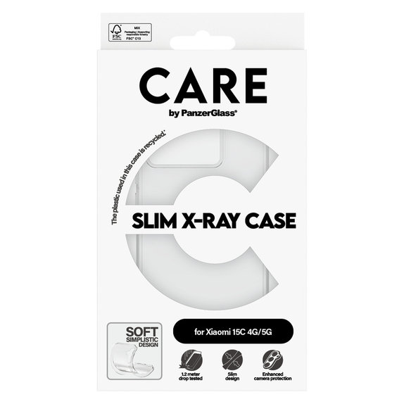 Caz X-Ray pentru Xiaomi 15C 5G, Transparent, PanzerGlass