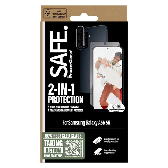 Bundle 2 în 1 pentru Samsung Galaxy A56 5G, SAFE by PanzerGlass