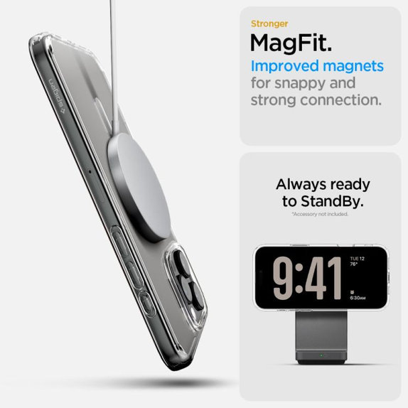 Spigen - Carcasă Ultra Hybrid "T" cu MagSafe pentru iPhone 16 Pro, albă