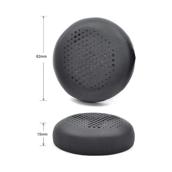 Perne de schimb pentru AKG Y500, Spumă cu memorie + piele PU, Negru, 1 pereche