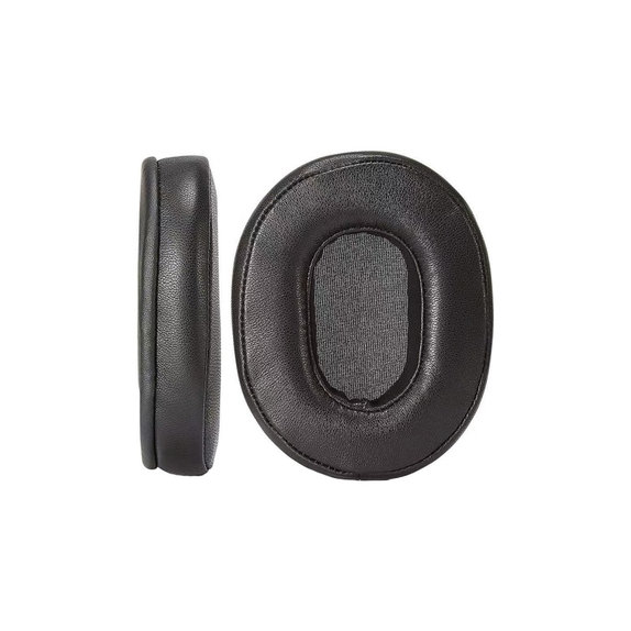 Perne de schimb pentru Audio-Technica ATH-MSR7, ATH-M50x, Spumă cu memorie + Piele, Negru, 1 pereche