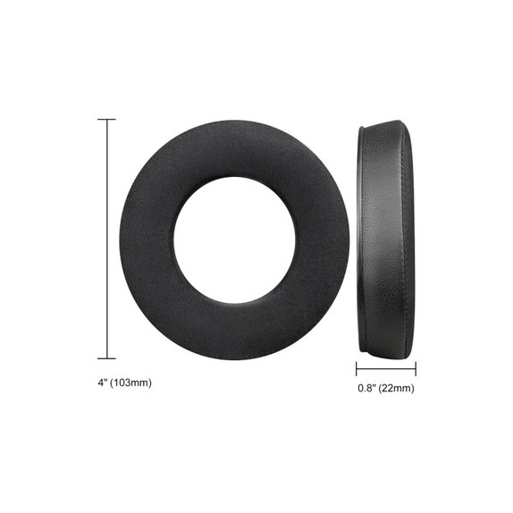 Perne de schimb pentru Beyerdynamic DT440, DT660, DT990 Pro, Spumă cu memorie + Piele + Textil + Gel răcoritor, Negru, 1 pereche
