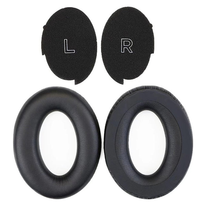 Perne de schimb pentru Bose A30, piele PU, Negru, 1 pereche