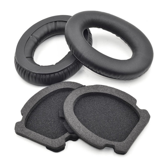 Perne de schimb pentru Bose Aviation A10, A20, Spumă cu memorie + piele PU, Negru, 1 pereche