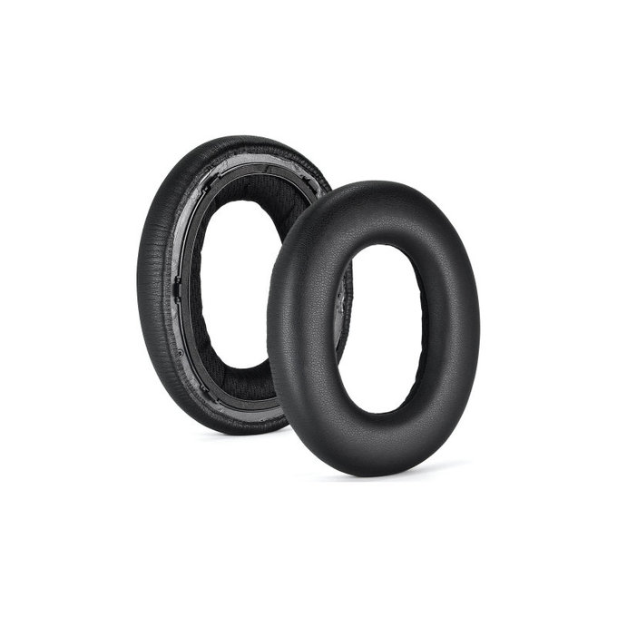 Perne de schimb pentru Bowers & Wilkins PX7, Spumă cu memorie + piele PU, Negru, 1 pereche