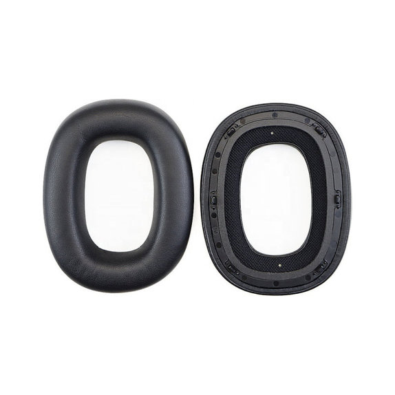 Perne de schimb pentru Bowers & Wilkins PX8, PX7S2, Spumă cu memorie + piele PU, Negru, 1 pereche