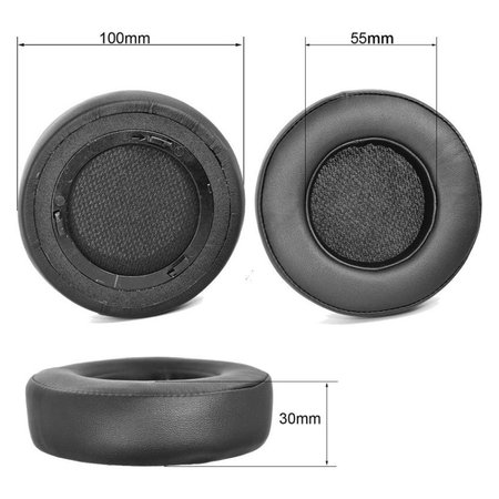 Perne de schimb pentru Corsair Virtuoso RGB, Spumă cu memorie + piele PU, Negru, 1 pereche