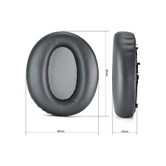 Perne de schimb pentru Edifier W820NB, Spumă cu memorie + piele PU, Negru, 1 pereche
