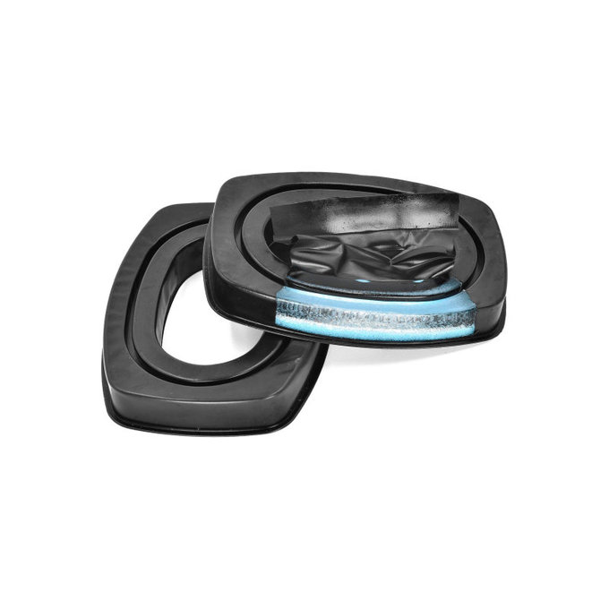 Perne de schimb pentru Howard Leight Impact, Spumă cu memorie + Piele, Negru, Gel răcoritor, 1 pereche