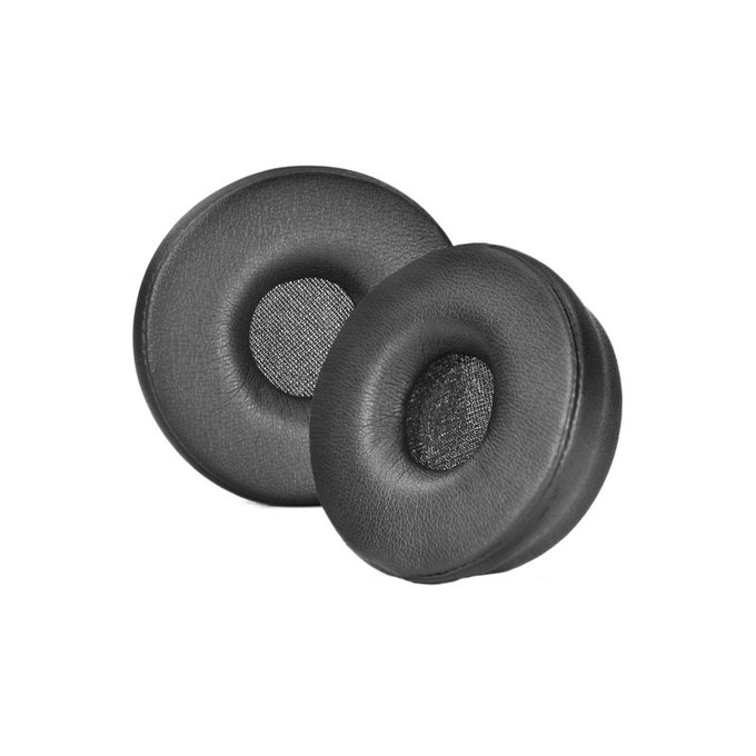 Perne de schimb pentru Jabra Engage 55, 65, 75 (Stereo), Spumă cu memorie + Piele, Negru, 1 pereche
