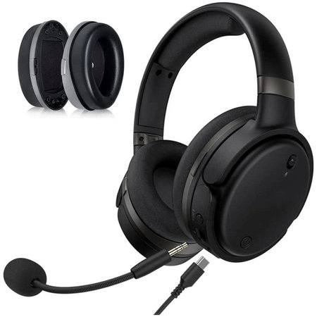 Perne de schimb pentru Kingston HyperX Cloud Orbit S, Spumă cu memorie + piele PU, Negru, 1 pereche