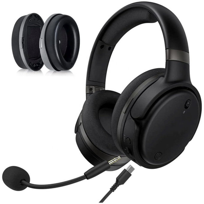 Perne de schimb pentru Kingston HyperX Cloud Orbit S, Spumă cu memorie + piele PU, Negru, 1 pereche