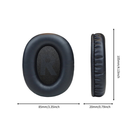 Perne de schimb pentru Logitech G Pro X, Spumă cu memorie + piele PU, Negru, 1 pereche