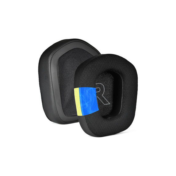 Perne de schimb pentru Logitech G733, Spumă cu memorie + Textil + Piele, Negru, Gel răcoritor, 1 pereche