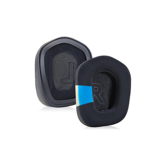 Perne de schimb pentru Logitech G733, Spumă cu memorie + Textil + Piele, Negru, Gel răcoritor, 1 pereche