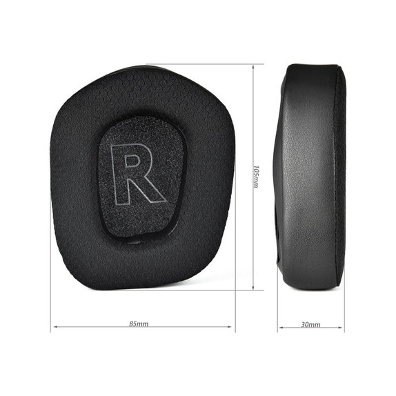 Perne de schimb pentru Logitech G733, Spumă cu memorie + Textil + Piele, Negru, Gel răcoritor, 1 pereche