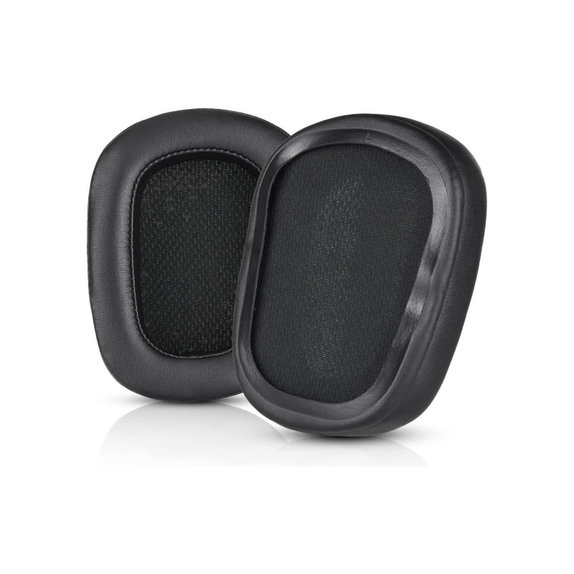 Perne de schimb pentru Logitech G633 Artemis, G933 Artemis, Spumă cu memorie + Piele, Negru, 1 pereche