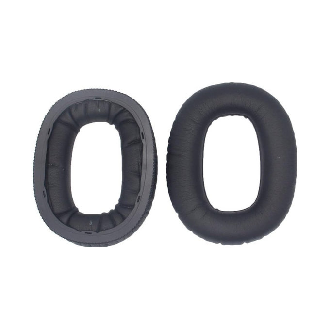 Perne de schimb pentru Marshall Monitor II, Spumă cu memorie + piele PU, Negru, 1 pereche