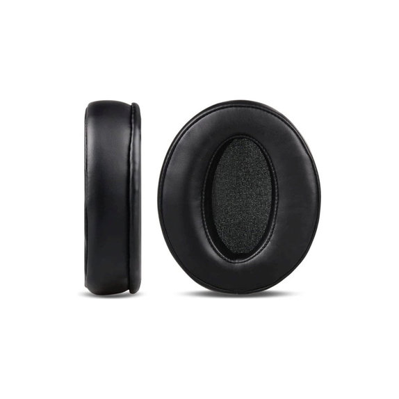Perne de schimb pentru Sennheiser HD4.50, HD450, Spumă cu memorie + Piele, Negru, 1 pereche