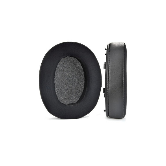 Perne de schimb pentru Sony WH-XB910N, Spumă cu memorie + Textil + Piele, Negru, Gel răcoritor, 1 pereche