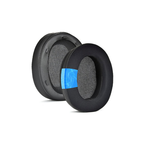 Perne de schimb pentru Sony WH-XB910N, Spumă cu memorie + Textil + Piele, Negru, Gel răcoritor, 1 pereche